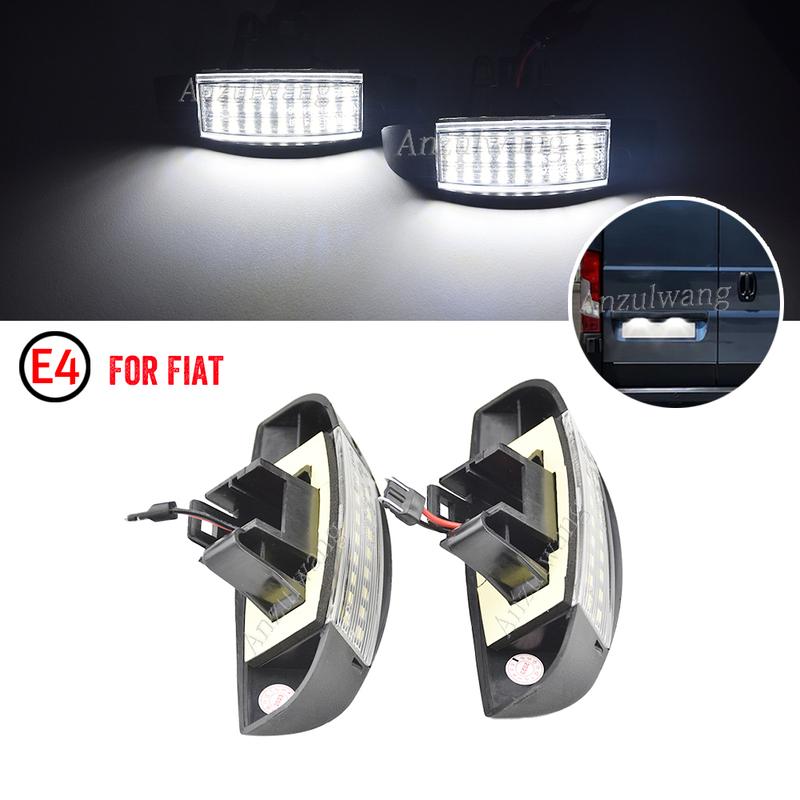 2PCS LED License Number Plate Light For Citroen Jumpy Jumper Peugeot Boxer OEM part 1303499808 For Fiat Ducato 1994-2006