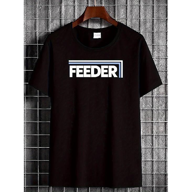 2003 Graphic Tee - A Black Vintage Band Shirt Featuring FEEDER Lettering, Made from Soft And Breathable Fabric, with a Classic Crew Neck Design,