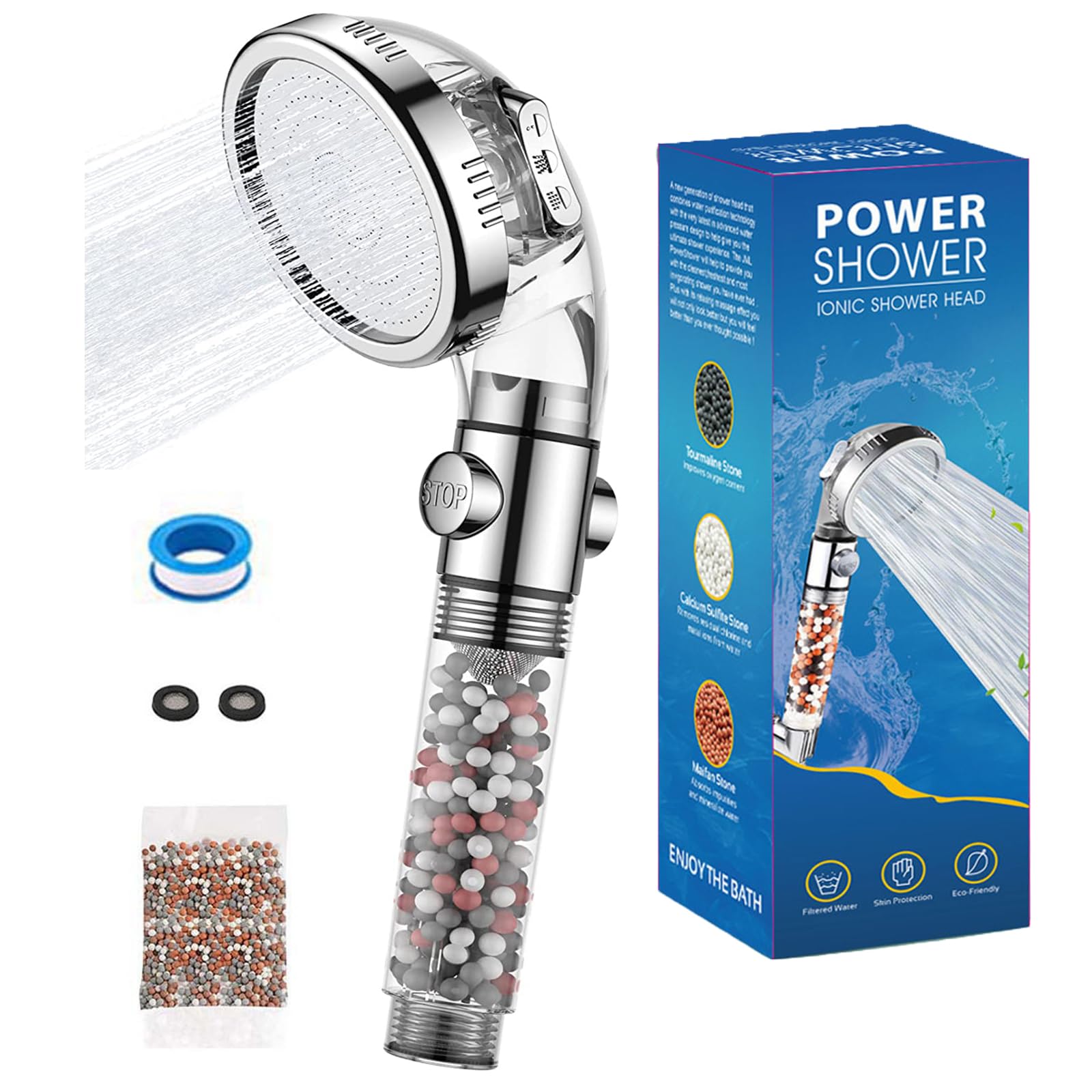 

Shower water high water water water water stop gentle on hair and bare high cleaning stain water leak high cleaning stain 2023 new transparent head,