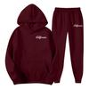 Heren Lente en Herfst Effen Kleur Pak met Capuchon Trui Pak Trend Casual Sport Twee Delig Pak