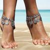 Ethnic Tribal Coin Tassels Anklet Chain for Women Foot Chain with Adjustable Length Accessories for Beach and Dance