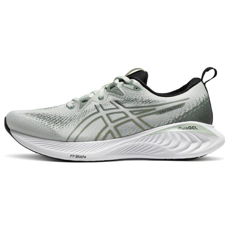 

Asics Gel-Cumulus 25 Comfortable Fabric Low-Top Running Shoes Men sneaker Gray Green 1011B621-021 42