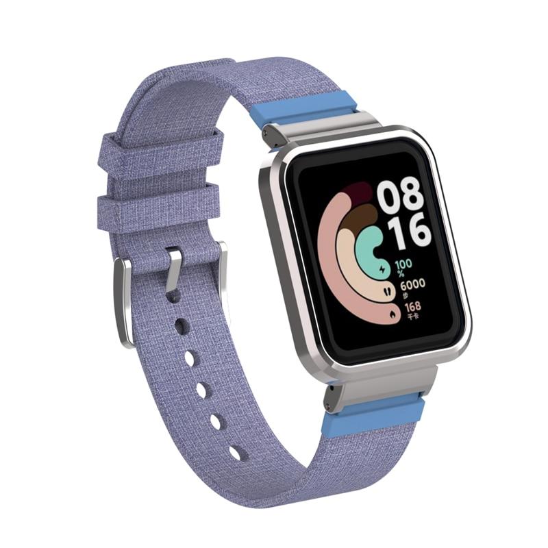 Cinturino in tela per Xiaomi Mi Watch Lite Cinturino con cassa in metallo  Cinturino integrato Nylon Men Woemn Bands per Redmi Watch2 acquista in modo  economico — spedizione gratuita, recensioni reali con
