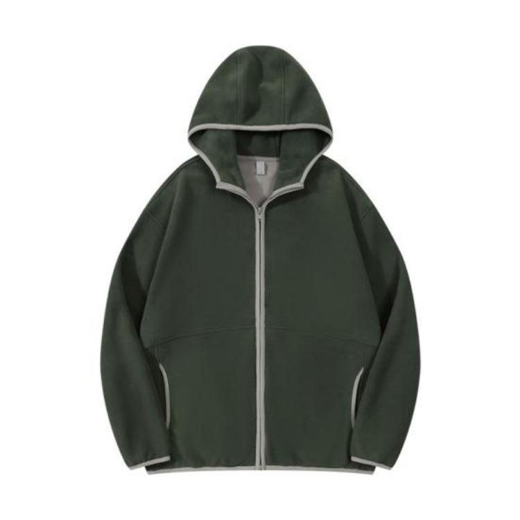 

Winter Hooded Coat Cardigan Jacket Long Sleeves Solid Color Loose Zipper Closure Thick Pockets Outerwear Daily Outdoor School Sport M армия зеленый