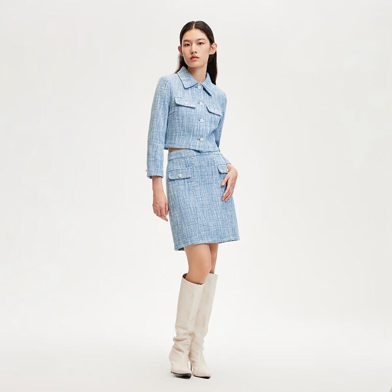 

VEROMODA Женская осенняя хлопковая куртка с коротким лацканом XS