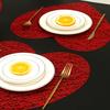 1pc Heart Shape Placemat - Home use insulated,heat-resistant and non-slip table mat for weddings and anniversaries,table