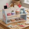Wooden Dessert Shelf ThreeTier Pretend Accessible Front Tea Party Play Set for