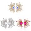 Exaggerated Symmetrical Earrings Featuring Colorful Water For Female Style Accessory