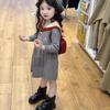 Girls Preppy Knit Dress Autumn Long Sleeve Cute Baby Skirt For Toddler And Kids