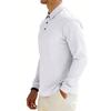 Mens Loose Turn Down Collar Long Sleeve Casual Business Solid Polo Shirt