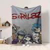 1Pc Gorillaz Urban Fantasy Blanket Soft And Comfortable Casual Warm Camping Travel Christmas Halloween Xmas Gift M928696