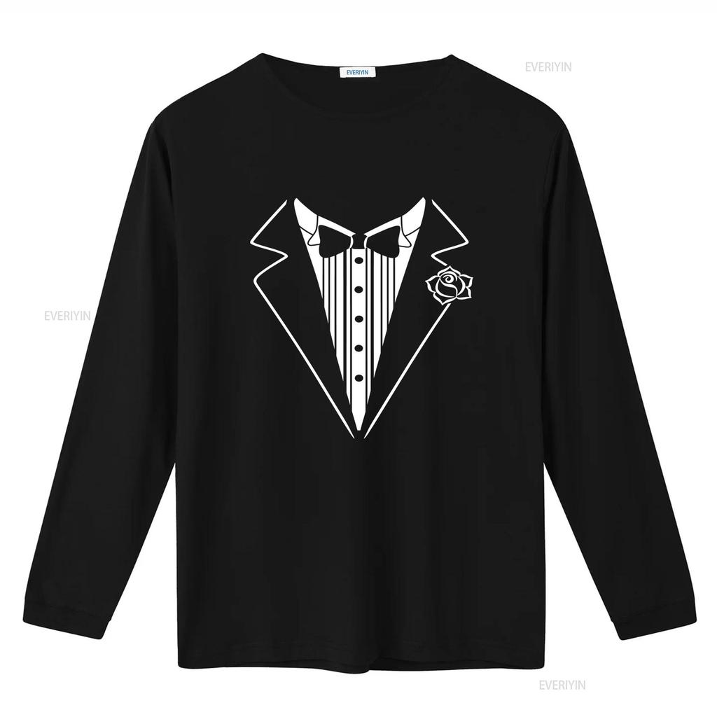 Fake Tuxedo Bachelor Party Funny Hipster Cool Prank T Shirt Wedding Holiday vintage Washed graphic Soft Comfortable Slightly