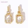 Multi Types 18K Gold Plated Brass Inlaid Zircon Charms Pendant  For Jewelry Making Supplies DIY Necklace Making Accessories