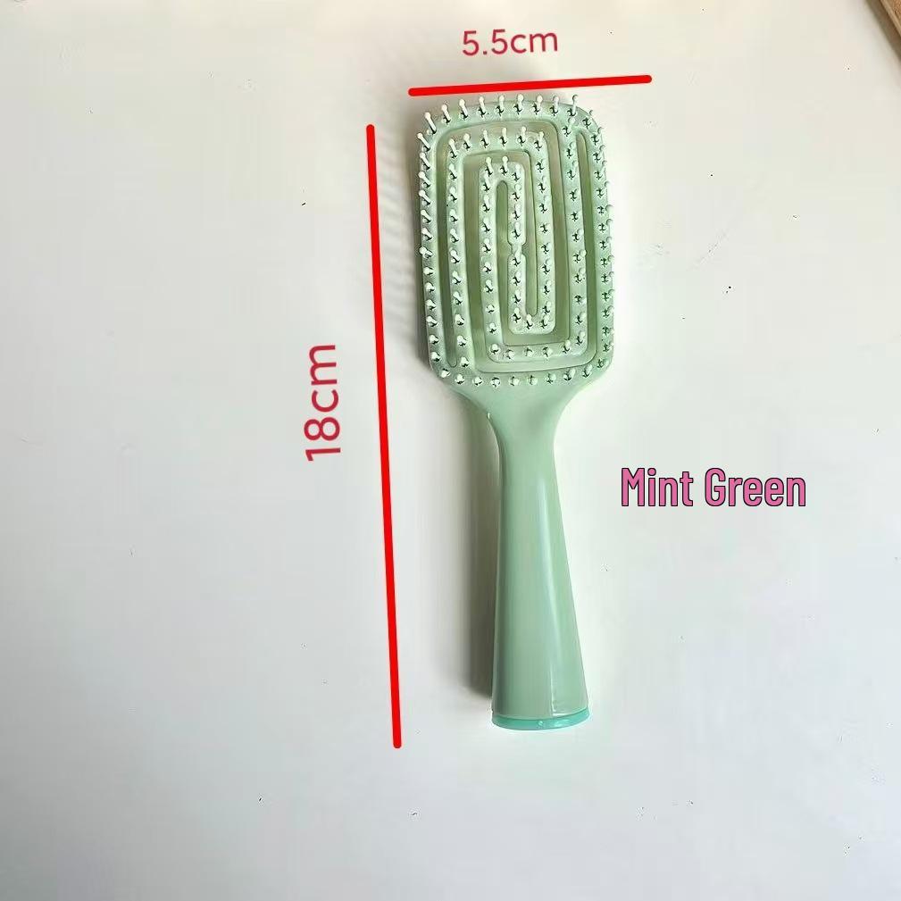 

Portable Skull Top Fluffy Comb for Curly Hair - Scalp Massaging Hairdressing Tool Small м ята зелений колір