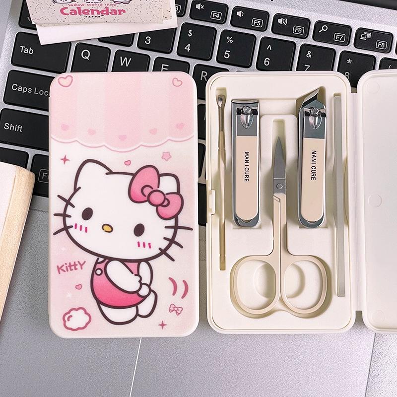 Sanrio Hello Kitty Nail Clipper Set Student Cartoon Portable Hello Kitty Nail Clipper Nail Clipper Set