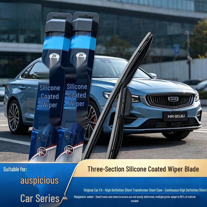 High-End Silicone-Coated Silent Wiper Blade for Geely Series – Universal Three-Section Design