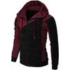 Contrasting Color Jacket, Slim-fit Hooded Sweatshirt, Casual Fashion Men's Clothing, Long-sleeved Sports Jacket
