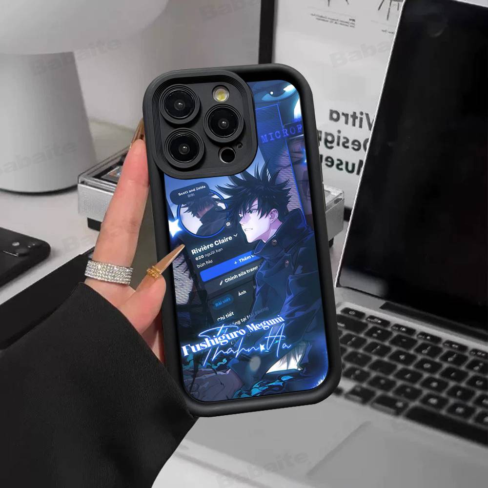 

Чехол для телефона с персонажем аниме F-Fushiguro M-Megumi для IPhone 17 16 15 14 13 12 11 Pro Max Plus Силиконовый противоударный чехол iPhone 14