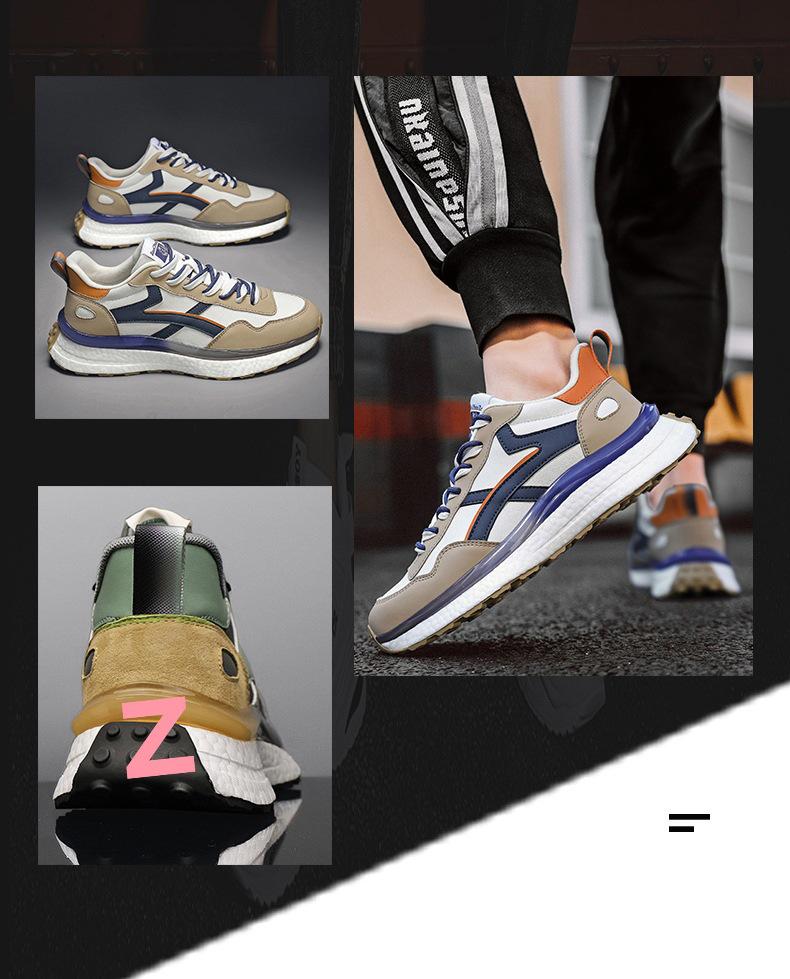 Genuine Leather Men's & Women's Trendy Sneakers - Size 45, Versatile for Autumn & Winter