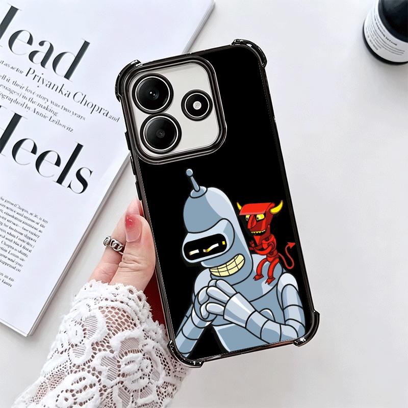 Cartoon Funny F-Futuramas Soft Phone Case For Xiaomi Redmi Note 14 15 Pro Plus 13 12 11S 11T 5G 10 9S 9 Plating Anti-Fall Fundas