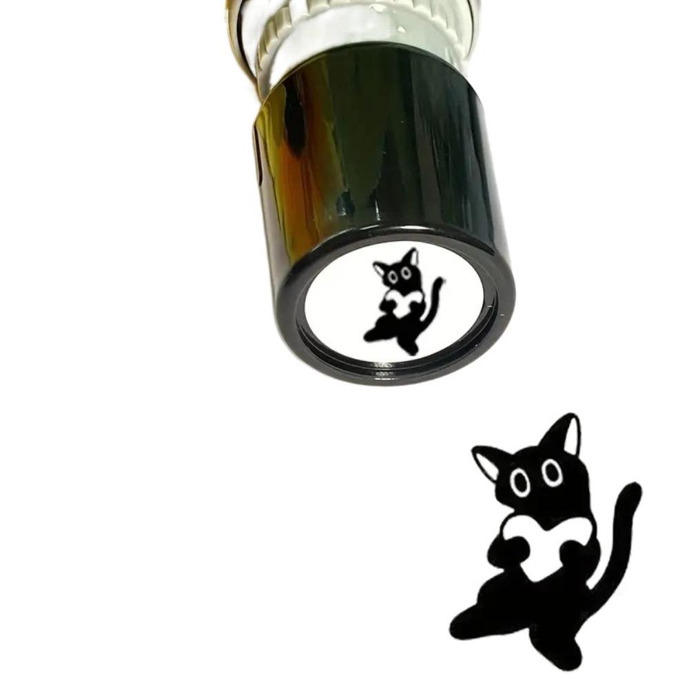 Cat Designs Black Cat Stamp Diary Collage Cartoon Stamps Durable Kitten Stamp  Stationery