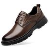 Fashion Men's Business Formal Thick-soled Lace-up Commuter Work Shoes 2025 Autumn New Designer British-style Wedding Shoes for The Groom
