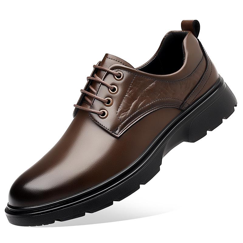 Fashion Men's Business Formal Thick-soled Lace-up Commuter Work Shoes 2025 Autumn New Designer British-style Wedding Shoes for The Groom