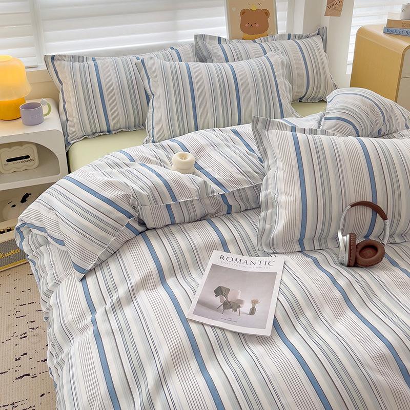 Bed Sheet Bedding Four-piece Set Thickened Brushed Quilt Cover Bed Dormitory Bedding Quilt Cover