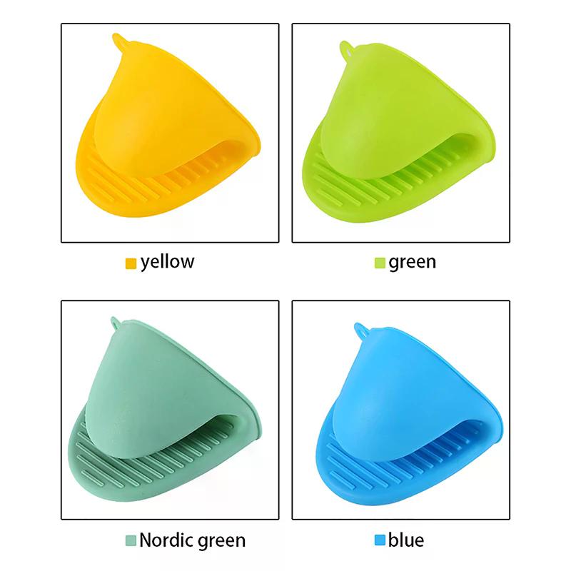 1pc Silicone Heat Resistant Gloves Clips Insulation Non Stick Anti-slip Pot Bowel Holder Clip Cooking Baking Oven Mitts