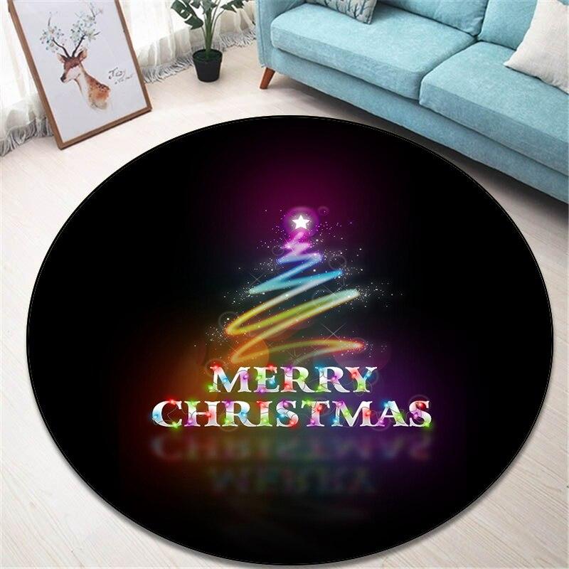2022 neue Weihnachten Runde Bereich Teppich Boden Matte Wohnzimmer Teppich Polyester Teppich E-sport Stuhl Rund Matte Dropship kind Geschenk