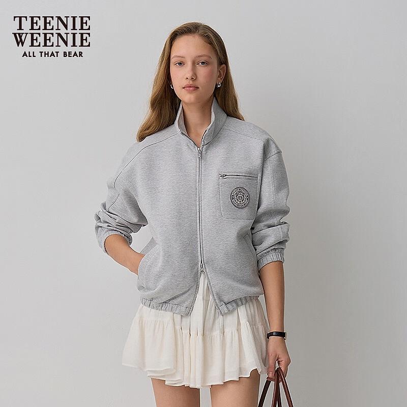 Teenie Weenie Women's Collegiate Bear Stand-Collar Sweatshirt