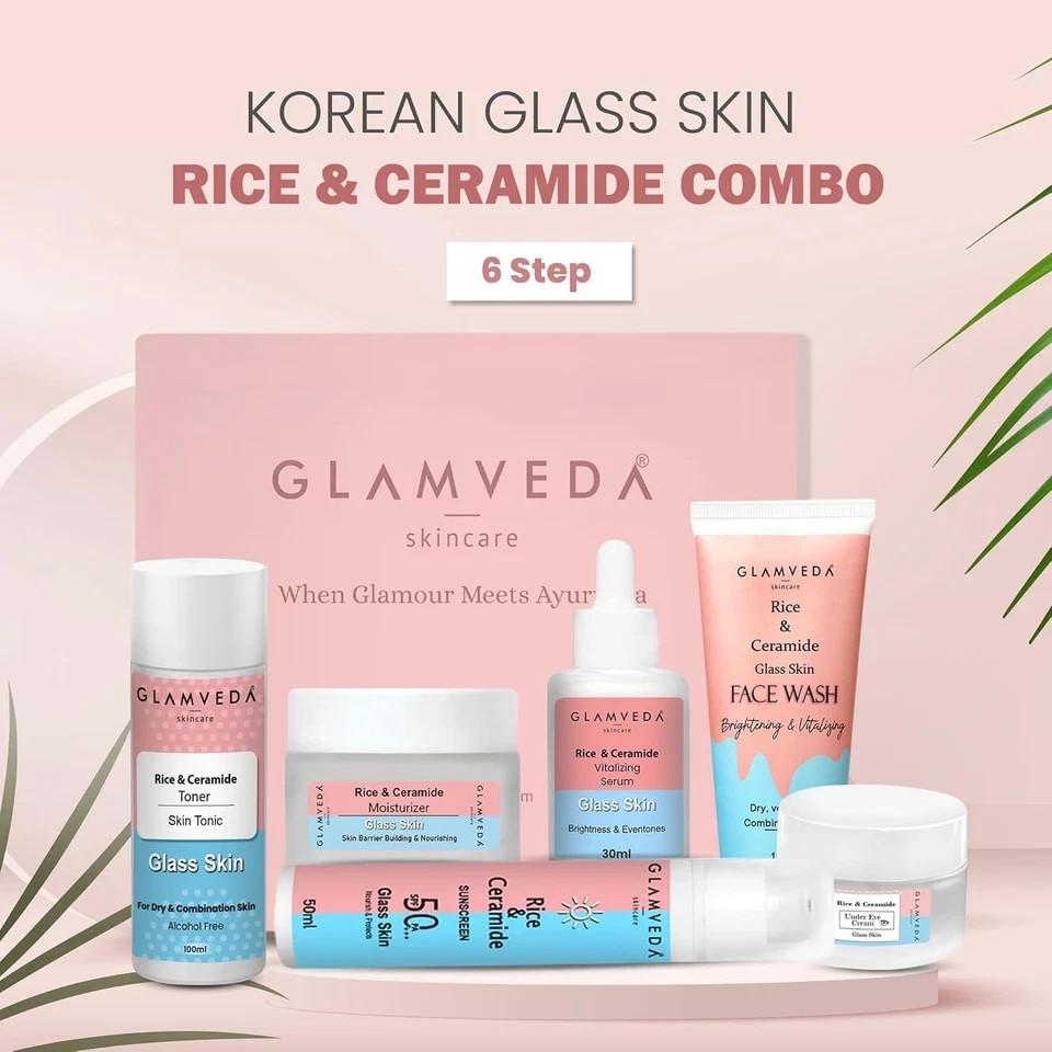 Glamveda 6 Step Daily Skincare Routine For Glowing Skin Set Of 6