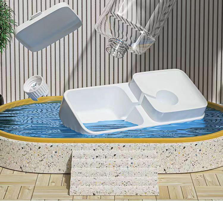 Automatic Pet Water and Food Dispenser - Cat & Dog Bowl and Tray Set