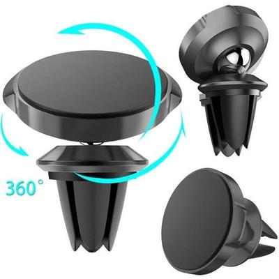 Car Phone Holder - E.F.CONNECTION - Universal - 360° Rotation - Metal - Black