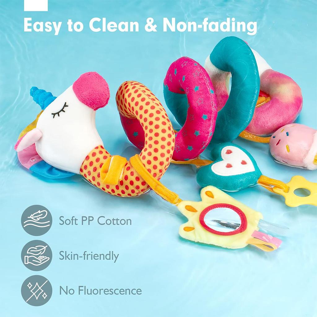 Baby Colorful Unicorn Caterpillar Animal Bed Package Bed Hanging Baby Comfortable Toy Safety Seat Comfortable Toy Inside Car