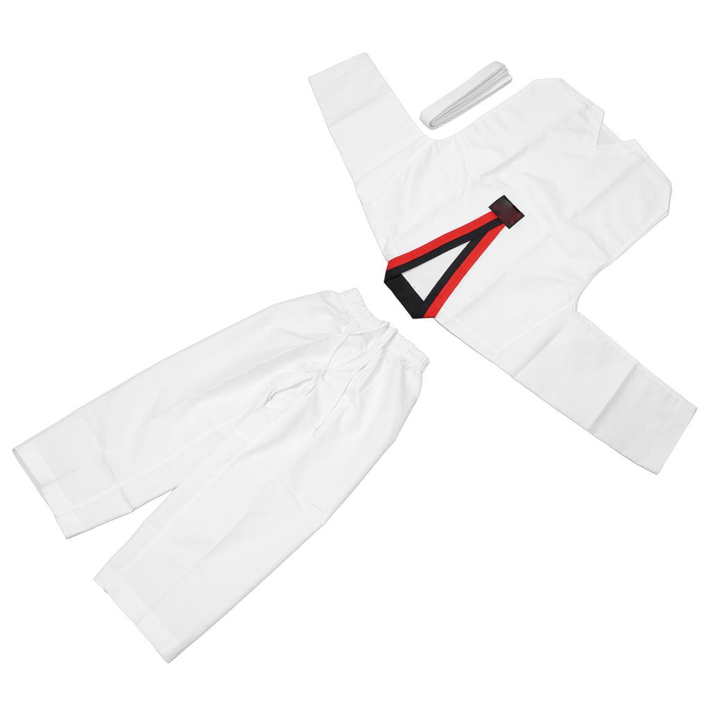 Taekwondo Dobok Suit Rugged Comfortable Breathable Taekwondo Training Uniform for Children Height 136-146cm