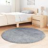 VidaXL Tapis shaggy à poils longs gris argenté 120x120 cm polyester, tapis, tapis de chambre, tapis moderne, tapis de salon, 4102908