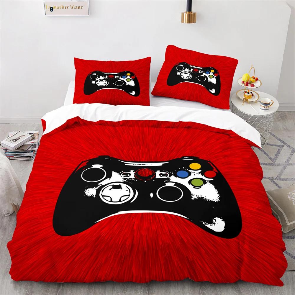 Comforter Colourful Gamepad Single Double Size Video Gamepad Pattern Boy For Bedroom Decor Polyester Comforter