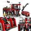 Lego® 60414 city la caserne et le camion de pompiers, jouet de figurine de chien et 5 minifigurines, cadeau enfants