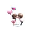 2Pcs/Set Car Decoration Cute Cartoon Couple Dashboard Doll Balloon Ornament Auto Interior Accessories for Girls Newlyweds Gift