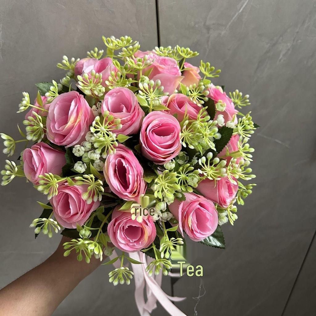 Korean Style High-End Rose Bridal Bouquet for Weddings & Photoshoots