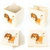 Animal Themed Foldable Toy Storage Box for Kids Cube Organiser Bin with Handles Large Capacity Playroom Organiser