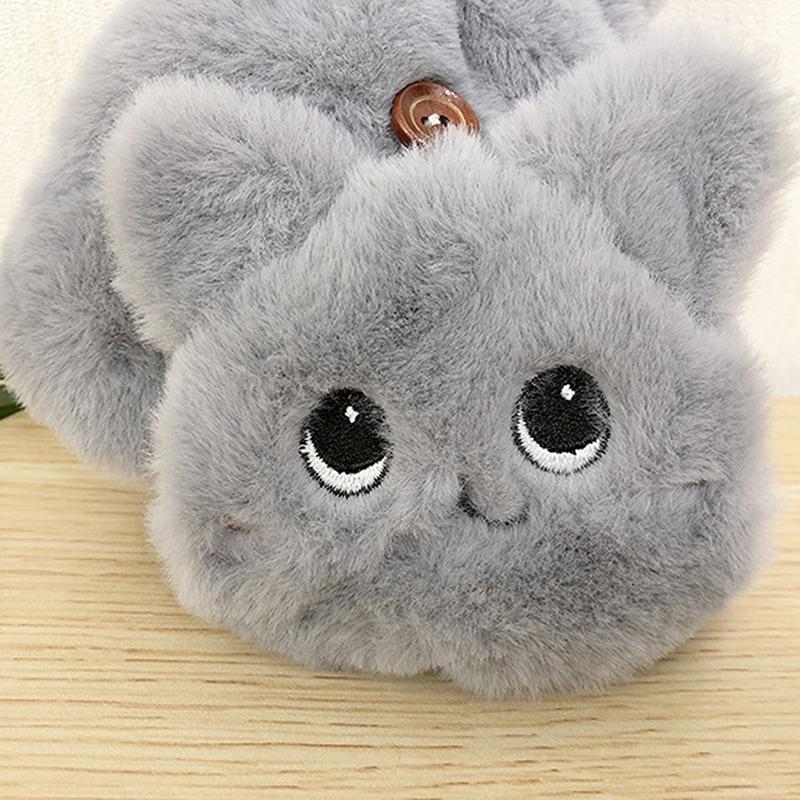 Cute Rabbit Fur Knit Mittens Plush fingerless Gloves Flip Half Finger Driving Glove Winter Soft Warm Thick Gloves for Women Girl