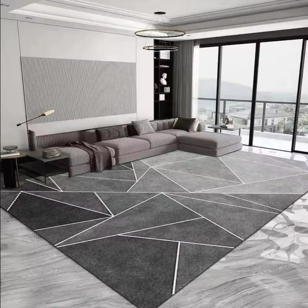 Cool Nordic Geometric Crystal Velvet Carpet Living Room Sofa Coffee Table Carpet Home Decor Bedroom Kitchen Lounge Carpet