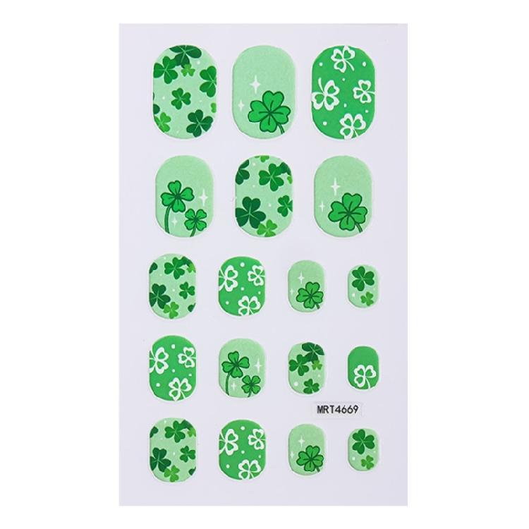User Friendly Waterproof Nail Stickers For Kids Cartoon Four Leaf Simple Apply Multiple Designs Fun Nail Decals