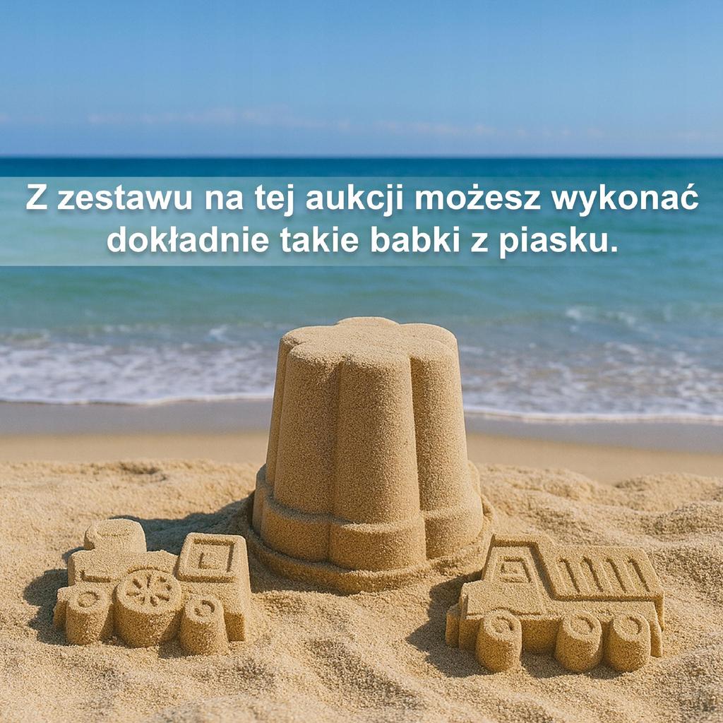 Ogromny Komplet Zestaw Plażowy Młyn Do Piasku Wiaderko Łopata Grabki