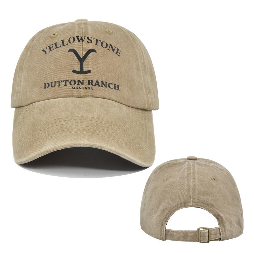 Stone Yellow Letter Embroidery Baseball Cap Sun Protection Breathable Gift Hat