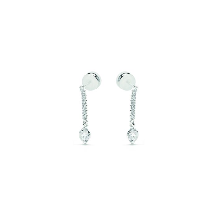 Luxenter Earrings with Brilliant Zirconia Silver Finish - Yasu