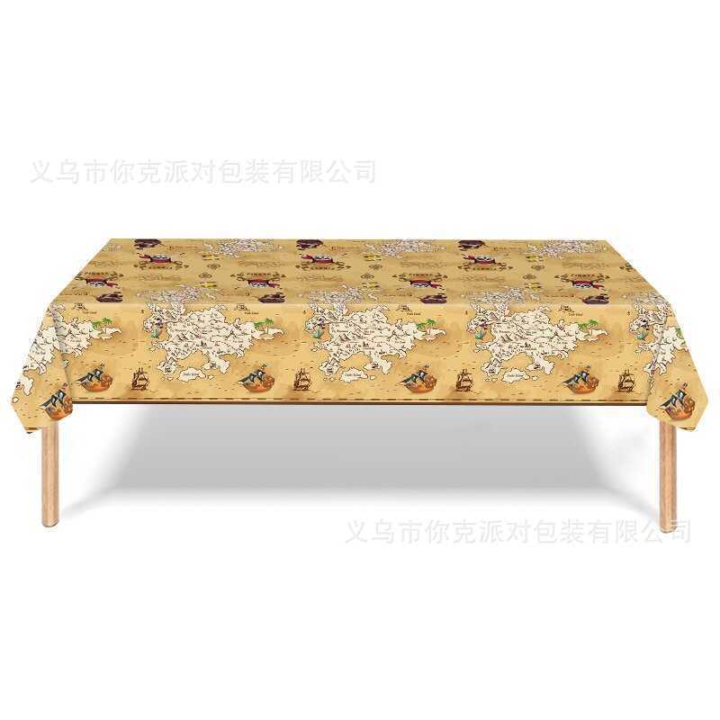 Pirate Maps, Treasure Maps, Pirate Ships, Disposable Tablecloths, Party Theme Scene Decoration Supplies