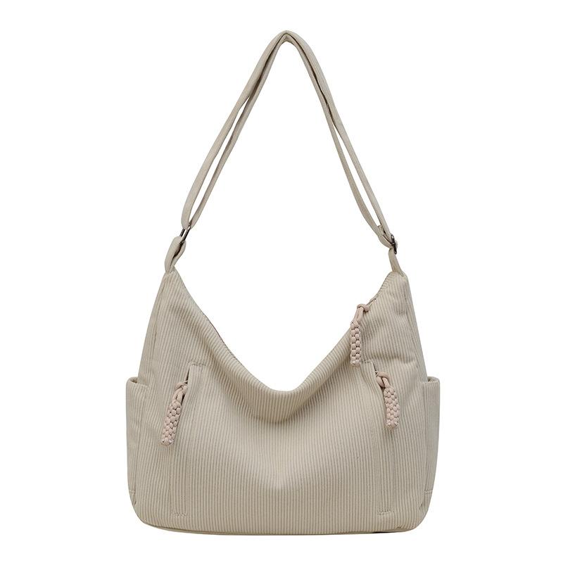 New Corduroy Bag Female Students Class Crossbody Bag Large Capacity Commuter Jane Tote Bag About Shoulder Bag